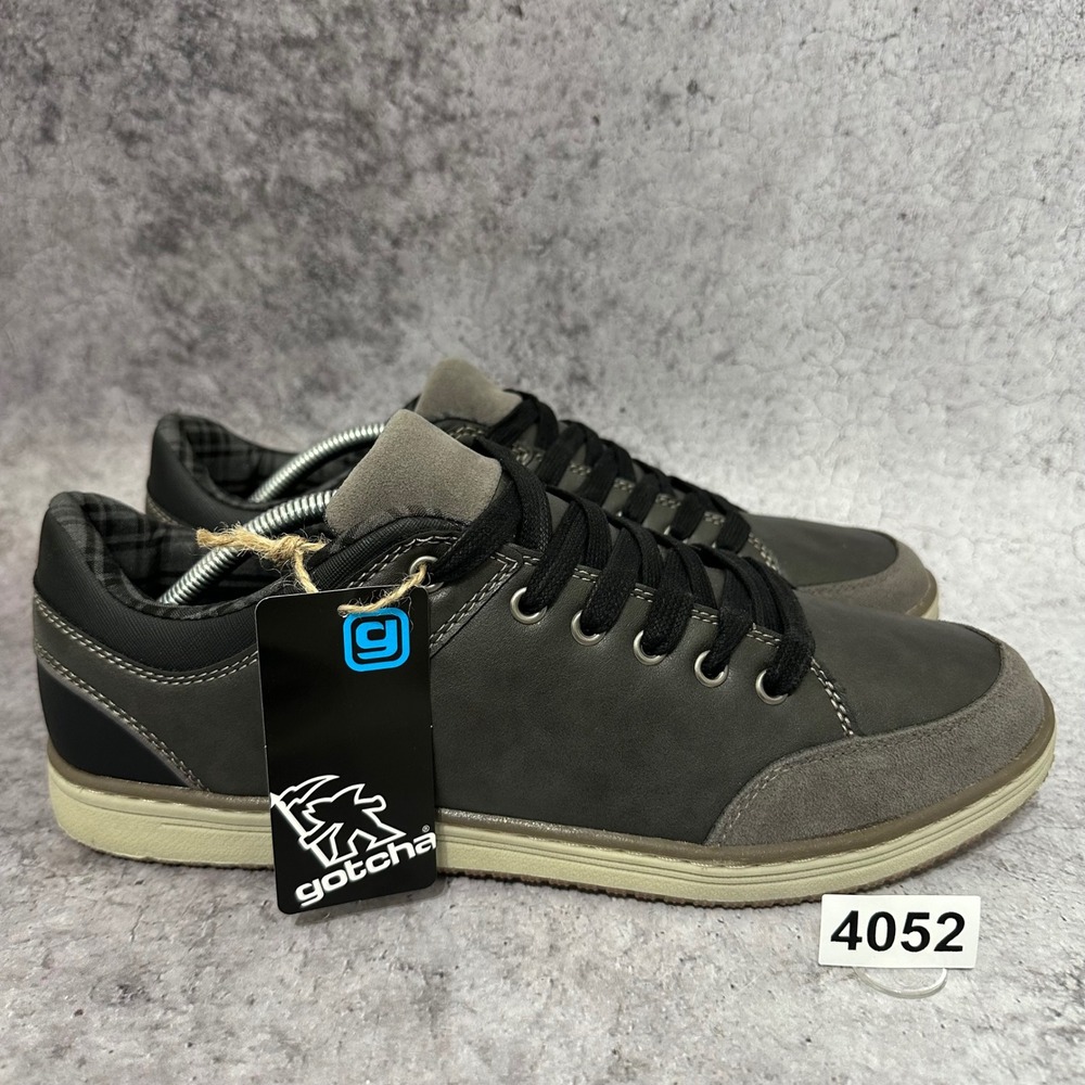 NEW Gotcha Sheldon Skate Shoes Mens 12 Gray Leather Suede Hybrid Sneakers
